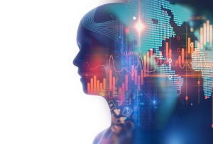 Rad techs at the front of clinical informatics applications Illustration of head full of data